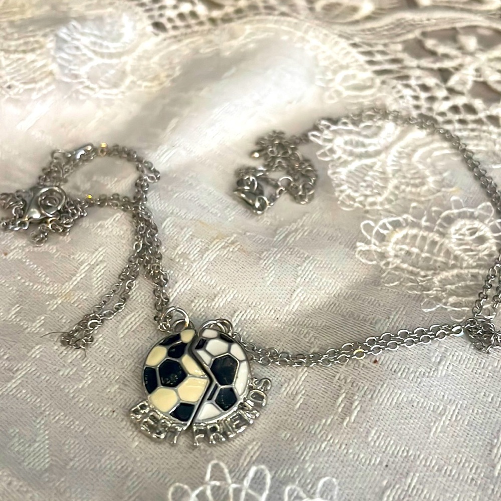 Best Friend Necklace Gift Friendship Necklace Magnetic Matching  soccer Football
